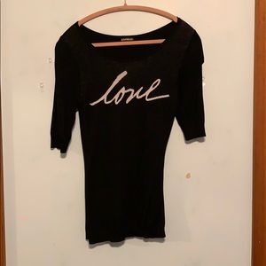 Women’s Small Black ‘Love’ Sweater, Express